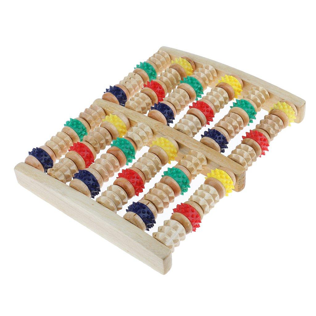 CALANDIS CALANDIS Wooden Dual Foot Massager Reflexology Foot Massage Roller Plantar Fasciitis Relief Acupressure Tool | 1 piece foot massager roller