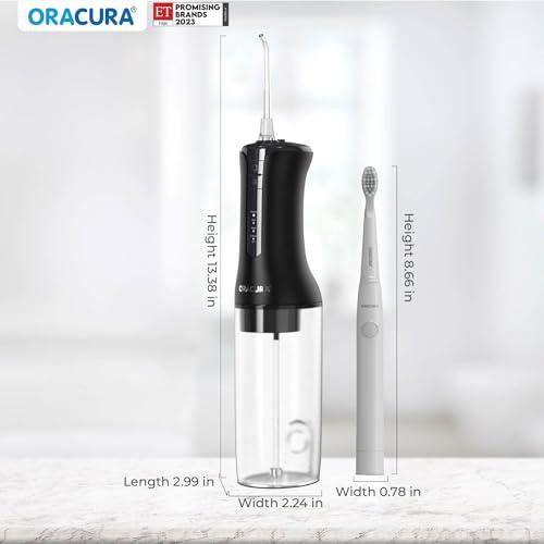 ORACURA ORACURA Daily Care Combo Black OC300 Smart Pro Water Flosser & Grey SB200 Sonic Lite Electric Rechargeable Toothbrush