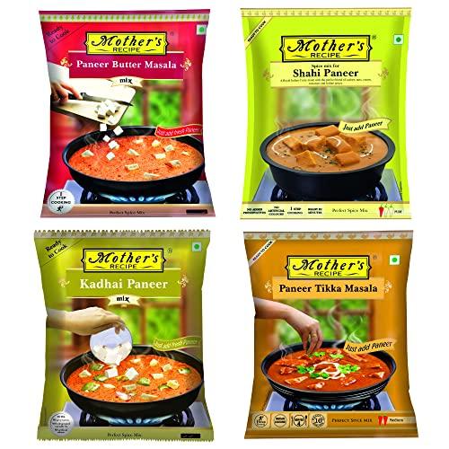 Generic Mothers Recipe Paneer Combo of 8 (Paneer Butter Masala-2, Paneer Tikka Masala-2, Kadhai Paneer-2, Shahi Paneer-2) Ready to Cook