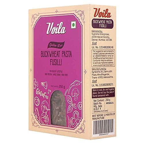 VOILA Voila Buckwheat Pasta 250gm | Gluten Free Pasta | No Maida | High Protein | High Fiber | Healthy Fusilli Pasta