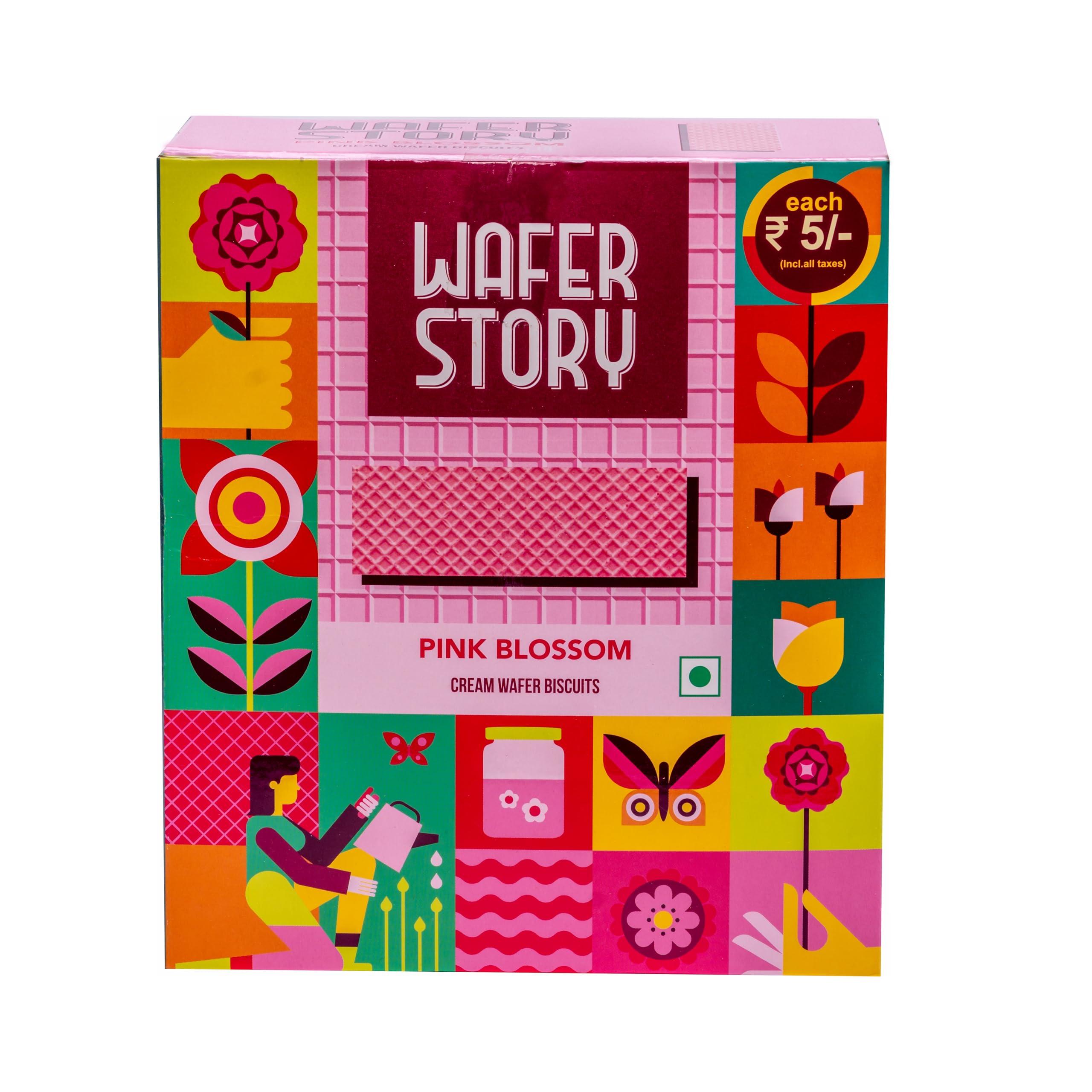 Wafer Story Wafer Story Combo of Choco Dream & Pink Blossom Wafer 12g (Pack of 24+2 pieces free) Each Creamy & Crunchy Wafers