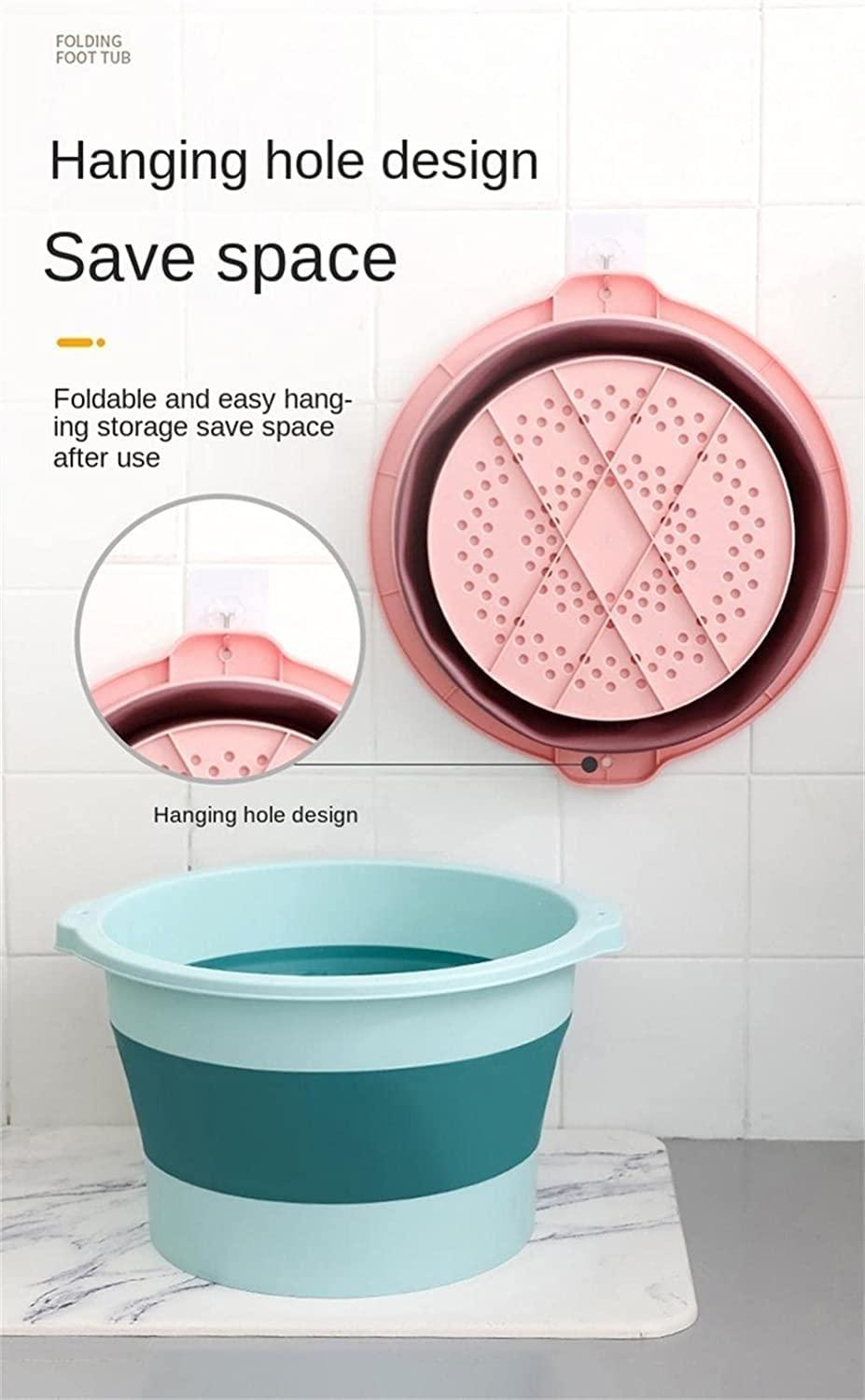 Yagzon YAGZON Multi-purpse Portable Collapsible Folding Tub, With Hanging Hole & Save Storage Space, Foot Soak Bath Tub Heat Countermeasure Foot Warmer For Home Foot Spa Pedicure