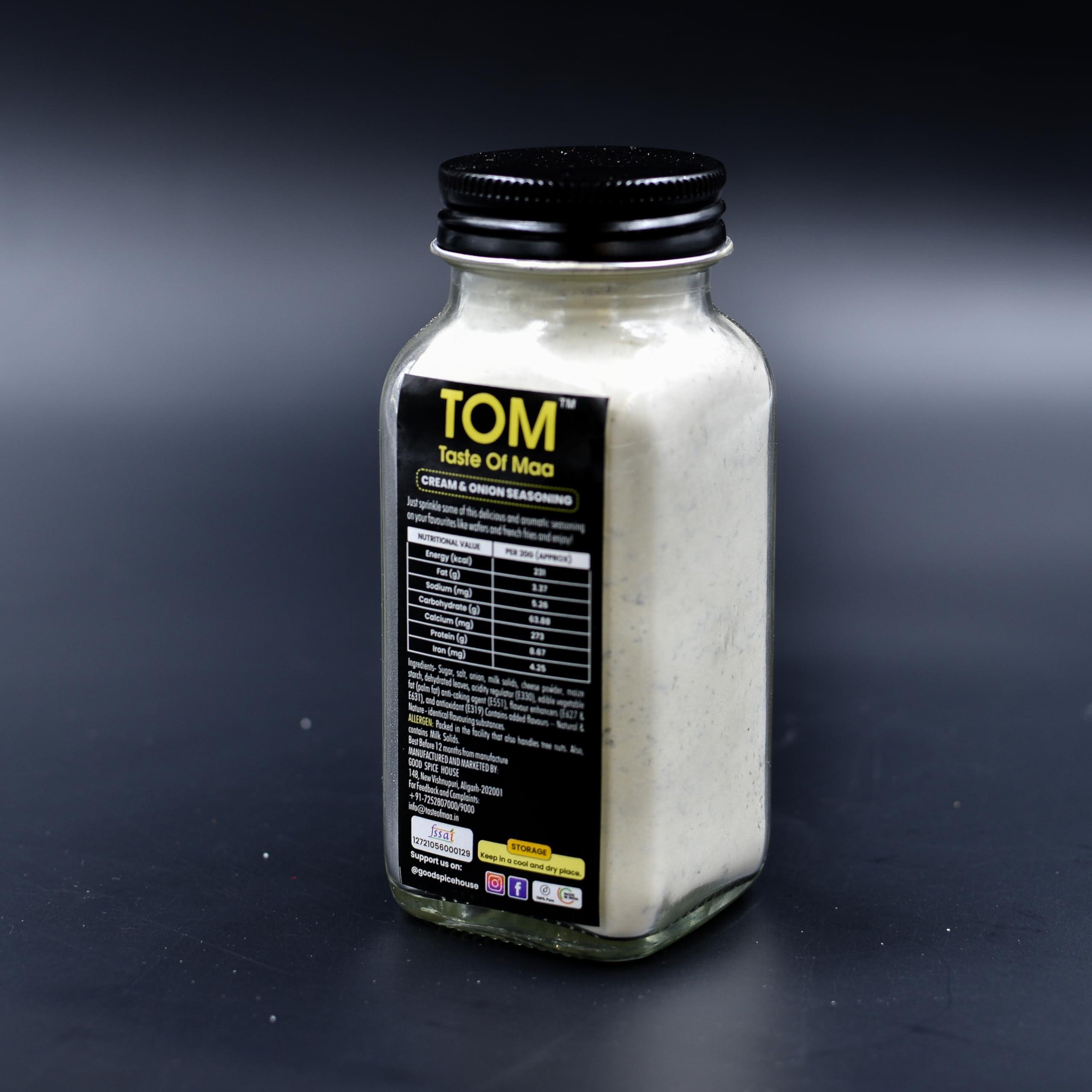 TOM taste of maa TOM, Taste of Maa™ Cream & Onion Seasoning- 100 Gm
