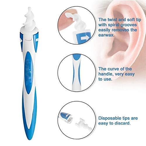 ZURU BUNCH ZURU BUNCH 16 head ear wax cleaner Soft Spiral Ear Cleaner smart swab ear cleaner multi color Ear Wax Removal Ear Cleaner Earwax Remover Spiral Soft Silicone Safe Upgraded Smart Earwax Removal Tool Swab Kit with EAR CLEANEL TOOL EAR CLEANER
