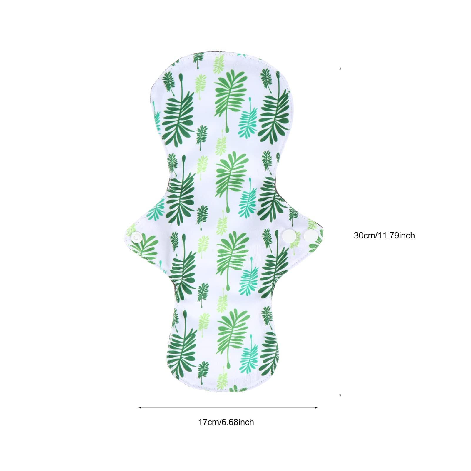 Artibetter ARTIBETTER 4Pcs Menstrual Pads Sanitary Pads Washable Bamboo Menstrual Cloth Pads Incontinence Pads with Bag for Women Girls (Random Color)