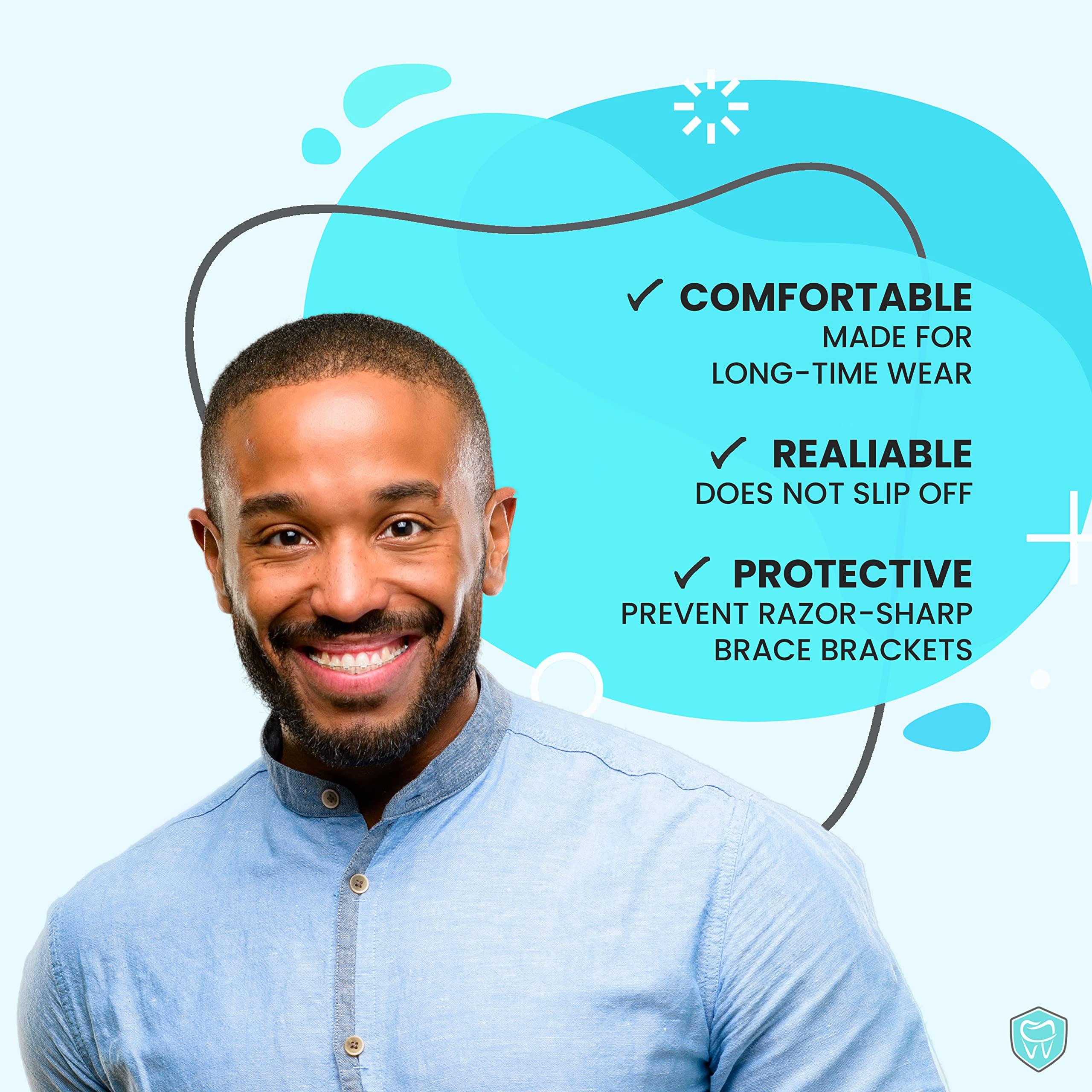 FRESH KNIGHT Braces Wax,10 Pack. Dental Wax for Braces & Aligners - 50 Premium Orthodontic Wax Strips, Wax for Teeth, Vitamin E + Aloe. Includes storage case. Food Grade. Fresh Knight. (Vitamin E + Aloe Vera)