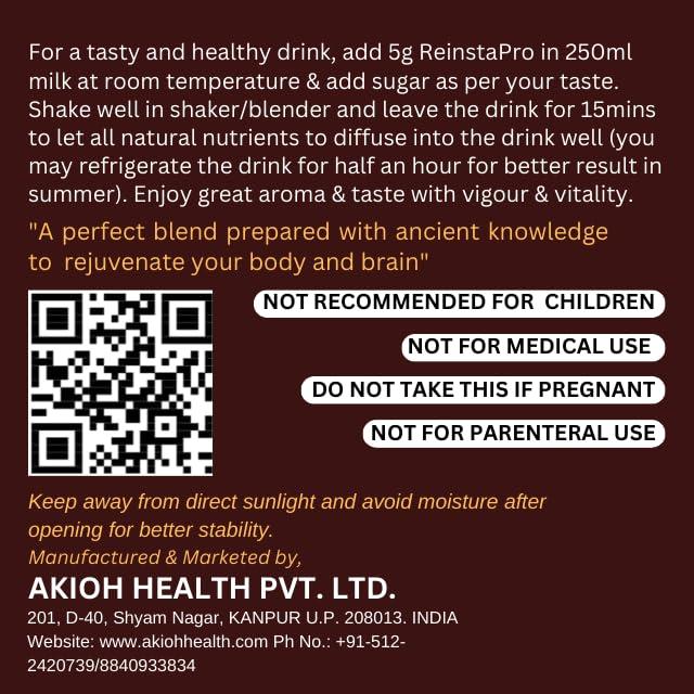 Akioh Reinsta Pro | Stamina Powder | 100% Natural | Mind Tonic | Stress Relief