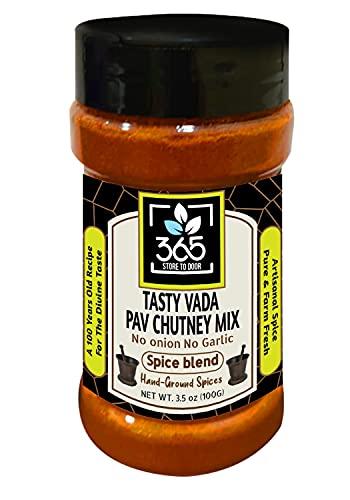365 STORE TO DOOR 365 STORE TO DOOR Indian Spice – Jain Tasty Vada Pav Chutney Mix Masala, 100 gm. | Homemade Powdered | for Healthy Cooking | Ready to use | All Seasonings Spices | Pure & Hygiene | Spice Mix