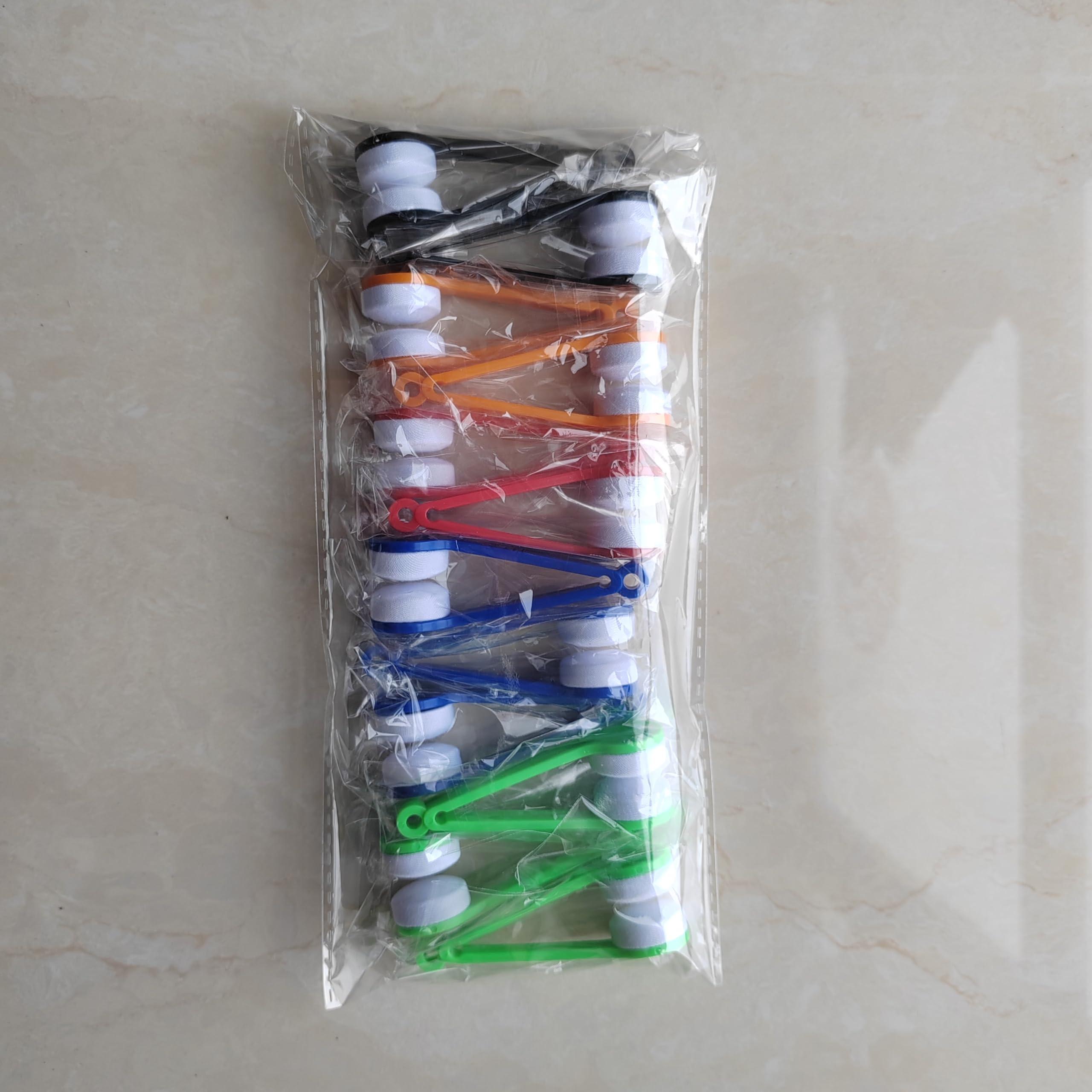 The Flash Store 12 pcs Mini Sun Glasses Eyeglass Microfiber Spectacles Cleaner Brush Cleaning Tool,Random Color (12)