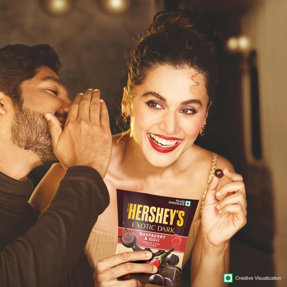 HERSHEY'S HERSHEY\'S Exotic Dark Pomegranate, Blueberry And Raspberry & Goji Flavor 100G Pack Of 3,300 Grams