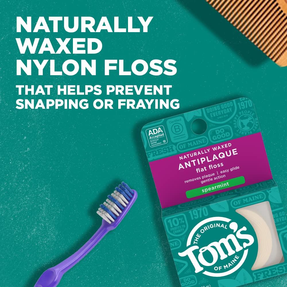 Tom's of Maine Tom\'s of Maine Naturally Waxed Antiplaque Flat Floss Toothpastes