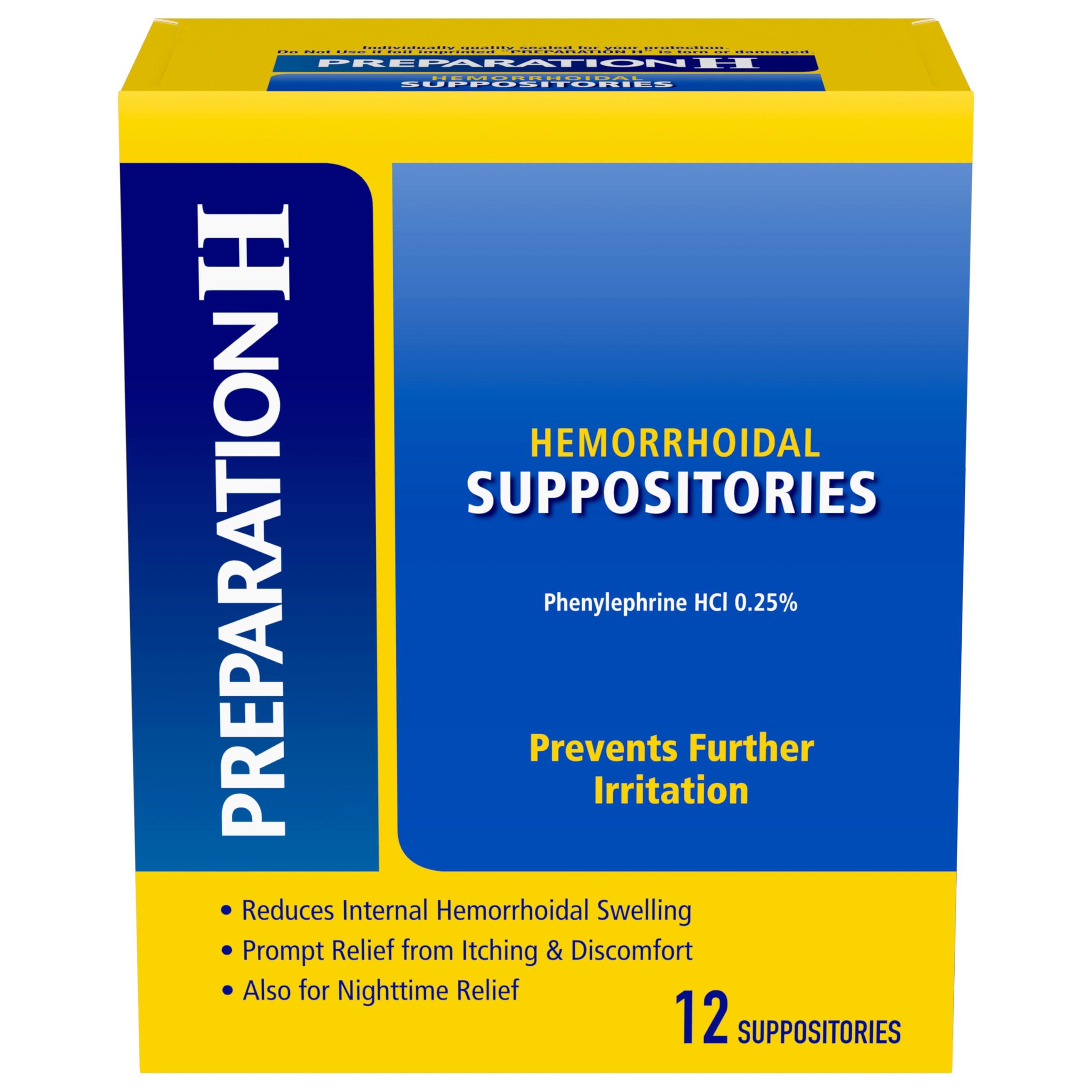 Preparation H Preparation H Pfizer Prep H Suppositories- 12 Count