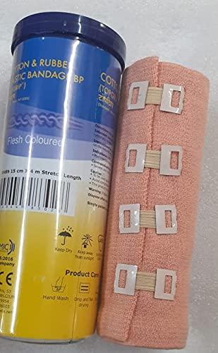 Top Grip TopGrip Cotton and Rubber Elastic Bandage (Width 15 * 4 M stretch Length) pack of 2