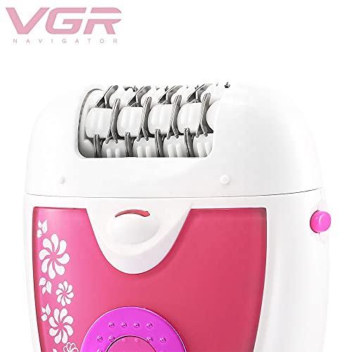 VGR VGR V-722 Cordless Professional 2-in-1 Women Epilator & Shaver for different body areas for Wet & Dry use 35 minutes Runtime - Pink