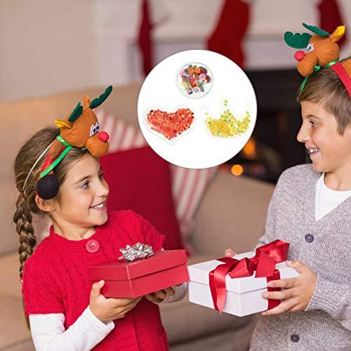 ARTIBETTER ARTIBETTER 15Pcs Shaker Sequins Clear Quicksand Shaker Bling Filling Sequin Paillette Decoration for DIY Craft Hair Clips Making