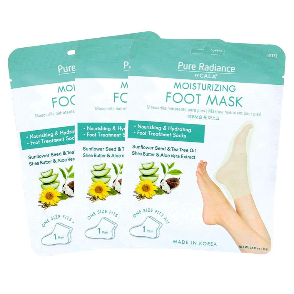 Cala Pure Radiance by Cala Moisturizing Foot Masks Pack of 3 Foot Treatment Socks
