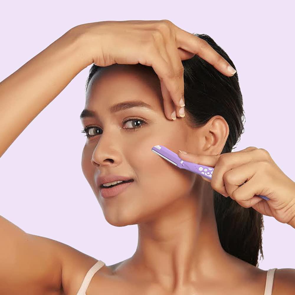 Kai Kai Veitnam Can-Bubble Face Razor for Women/Face Trimmer For Women/Multi Color (Pack of 3)