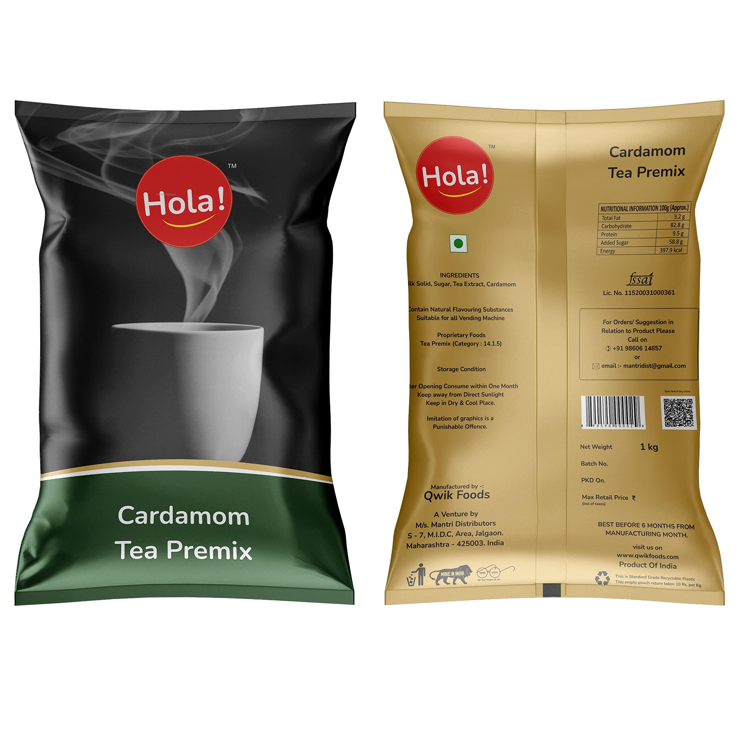 HOLA! HOLA! Cardamom (Elaichi) Tea Premix for vending machine-1kg