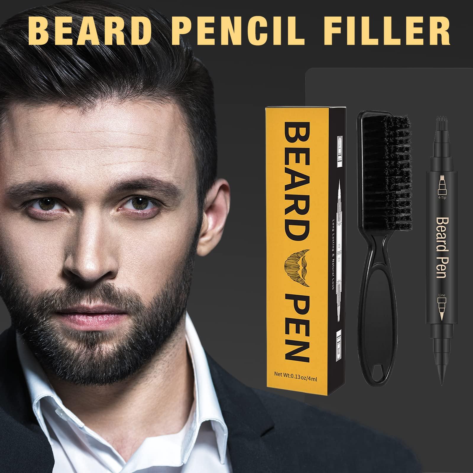 BIWIST BIWIST Beard Pencil Filler for Men Beard Pen Beard Filler Pen Kit With Beard Brush Kit Male Mustache Repair Shaping Beard Define Pen Effective Enhance Beard