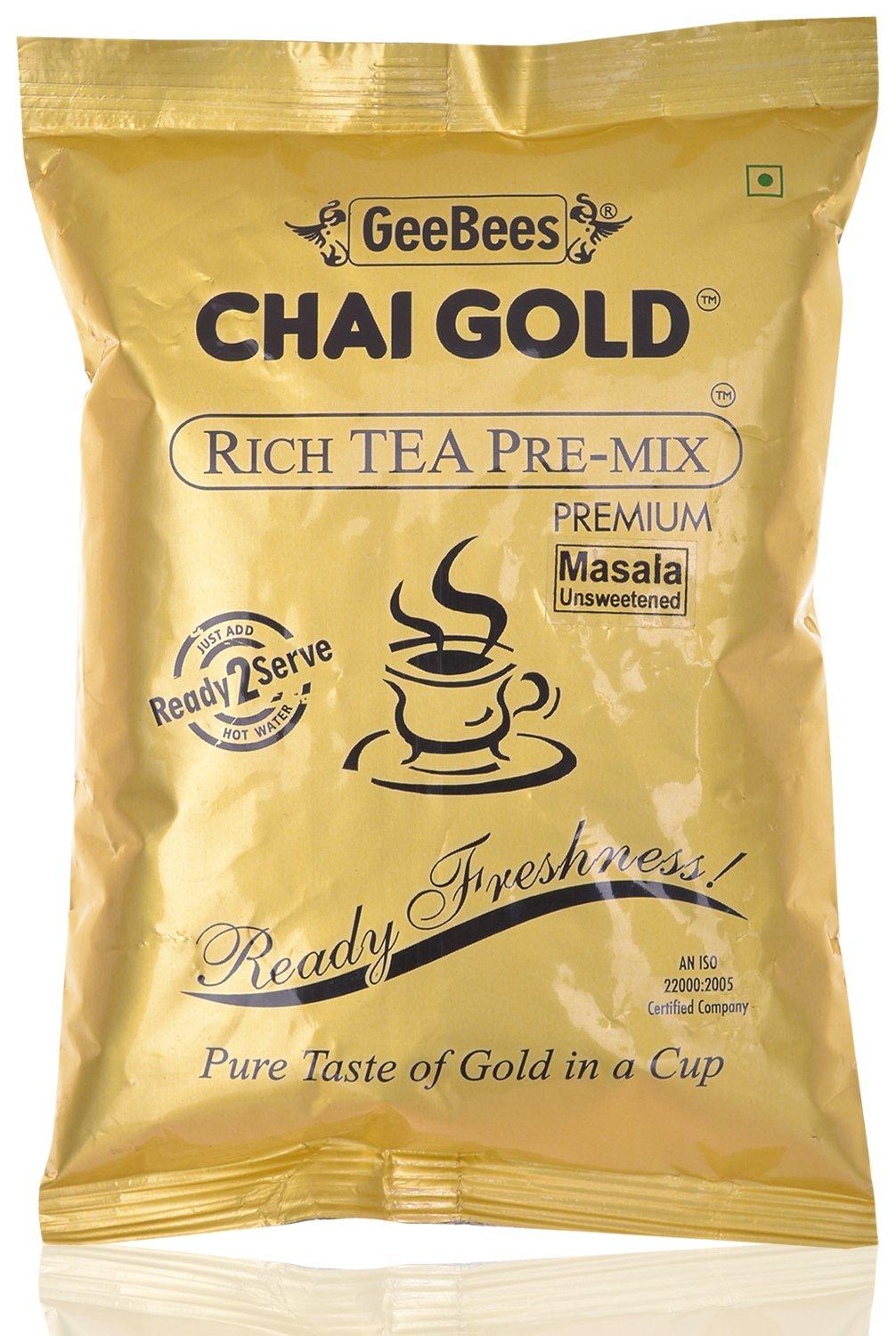 GeeBees Chai Gold GeeBees Chai Gold Instant Premix Masala Tea Low Sugar, 500 g