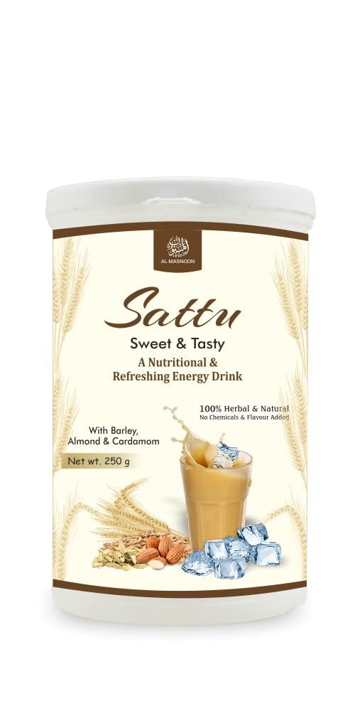 AL MASNOON AL MASNOON Sweet Sattu with Barley, Almond & Cardamom/A Nutritional & Delicious Energy Drink 250g(pack of 1)