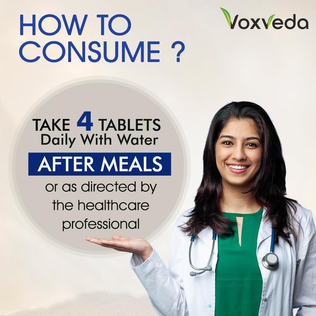 Voxveda Voxveda's Glucosamine Tablets - 120 Veg Tablets | Glucosamine Tablets for Joint | Glucosamine Chondroitin MSM - Joint Support Supplement with Vitamins