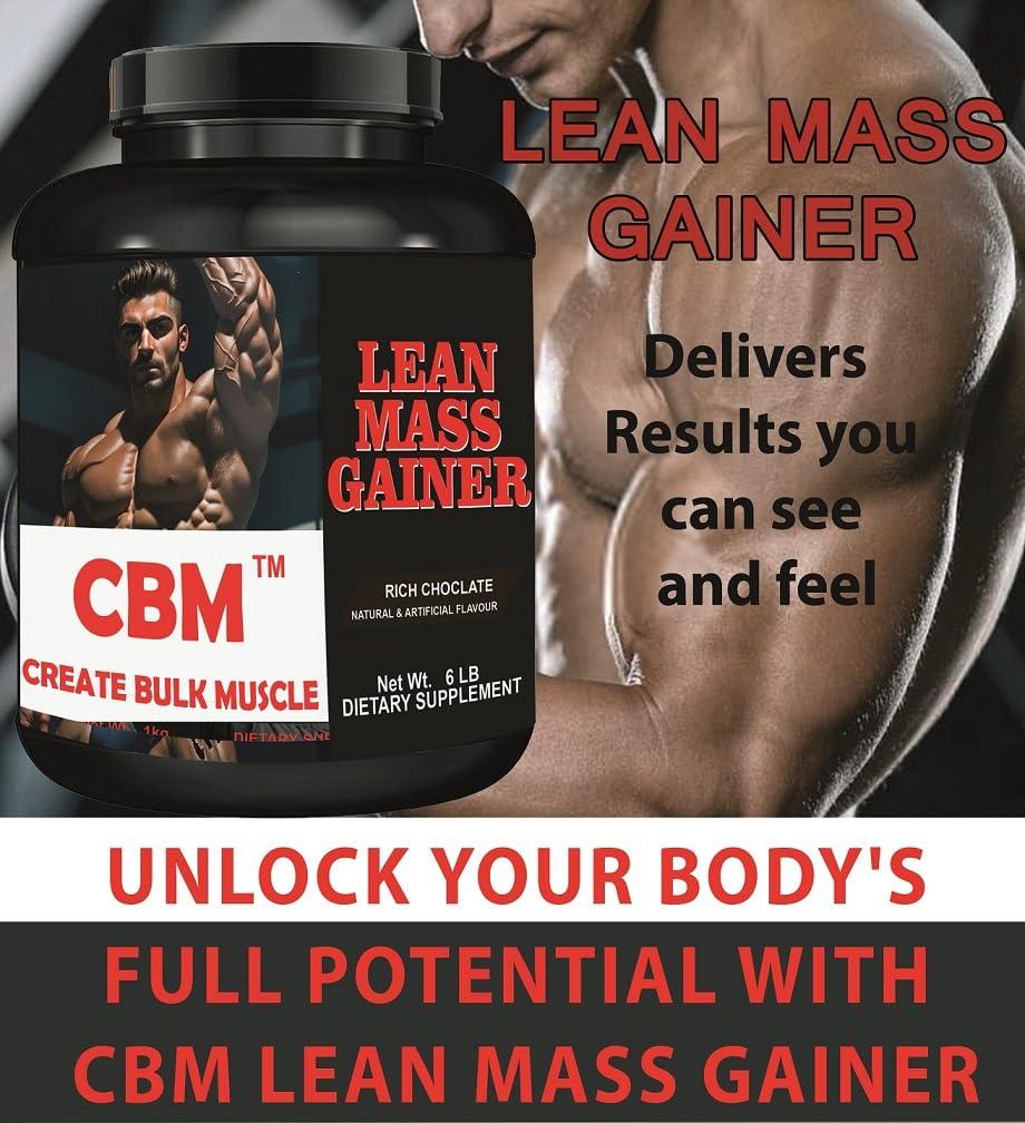 CBM CREATE BULK MUSCLE CBM LEAN MASS GAINER (1KG), Powder, Pack of 1 (Strawberry)