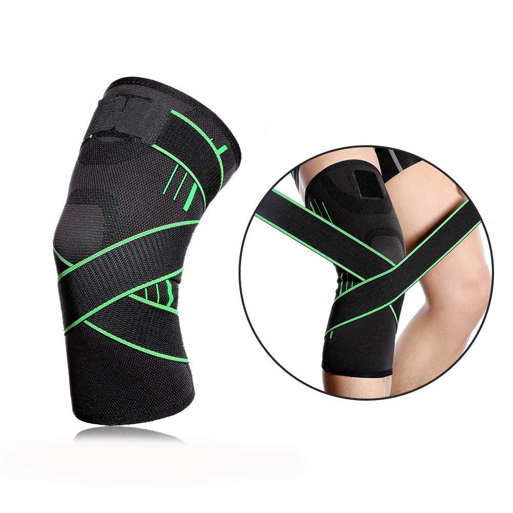 Decdeal Decdeal Knee Support Professional Protectives Sports Knee Pad Outdoor Running Knee Pads Green XL