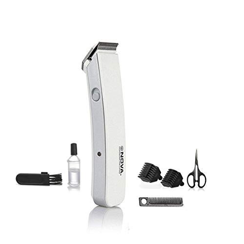 Nova Nova NHT - 1047 Pro Skin Rechargeable Cordless: 30 Minutes Runtime Beard Trimmer for Men (White)