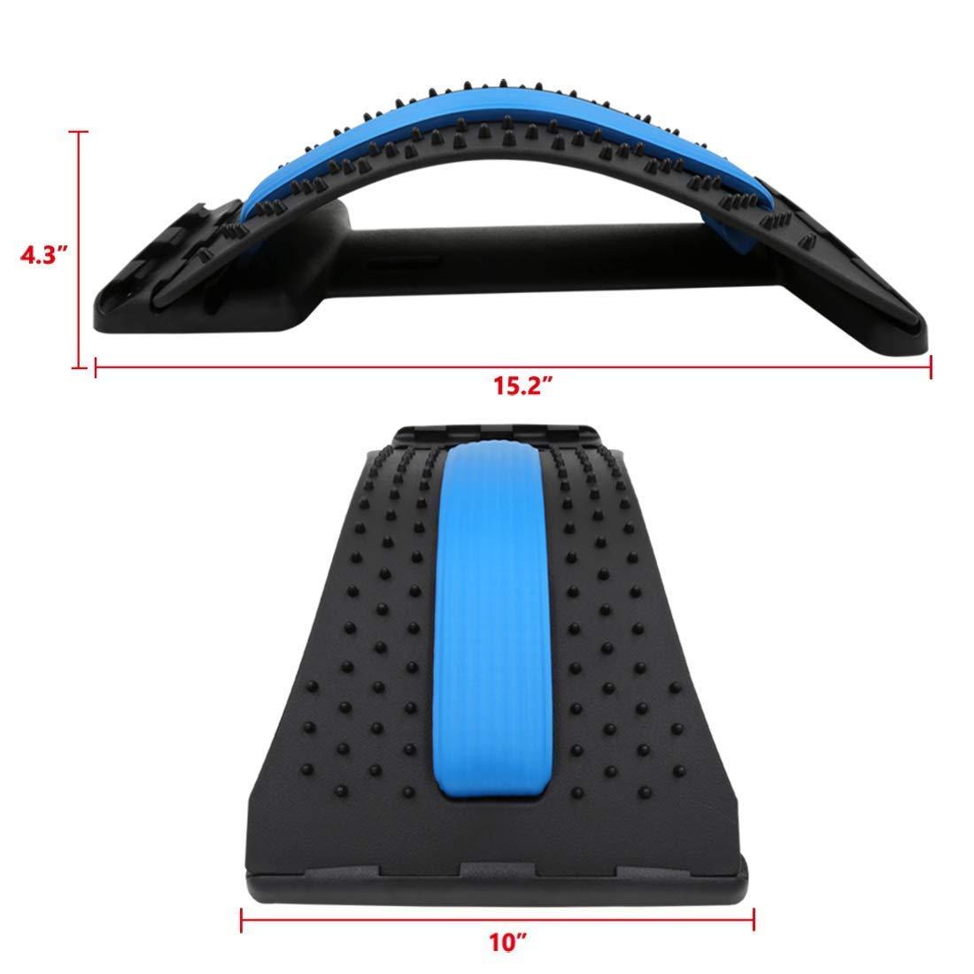 JELLEX JELLEX Back Stretcher-Lower and Upper Back Pain Relief Lumbar Support Posture Corrector, Back Support Tool Spine Waist Pain Relax Fitness Tool for Office Chair and car back pain with pad Back Tool