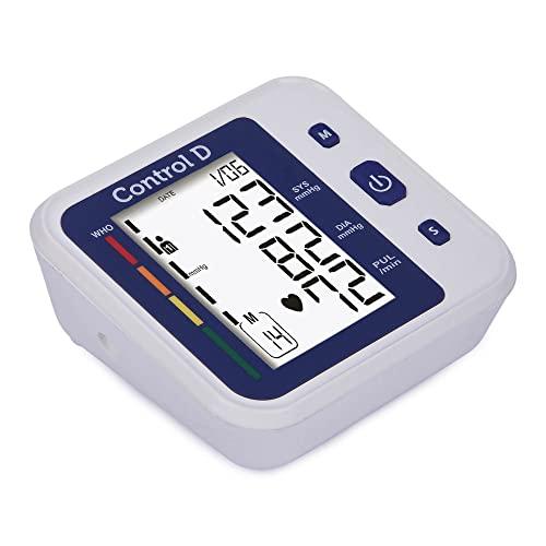 Control D Control D Prime USB Port BP Monitor Automatic Oscillometric Digital Blood Pressure Checking Machine Upper Arm Portable Digital Blood Pressure Monitor BP Machine (White, Blue)
