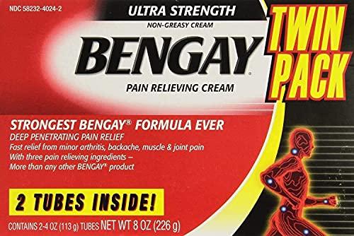 YACHT MAN B&B Bengay Ultra Strength Pain Relieving Cream Twin Pack 4 oz Tubes - Pack of 2