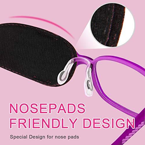 Hecaty 4 Pack Eye Patches for Kids Girls Boys, Soft Eye Patch for Glasses, Medical Eye Patch for Children Treating Lazy Eye Amblyopia Strabismus and After Surgery (Rose Red)