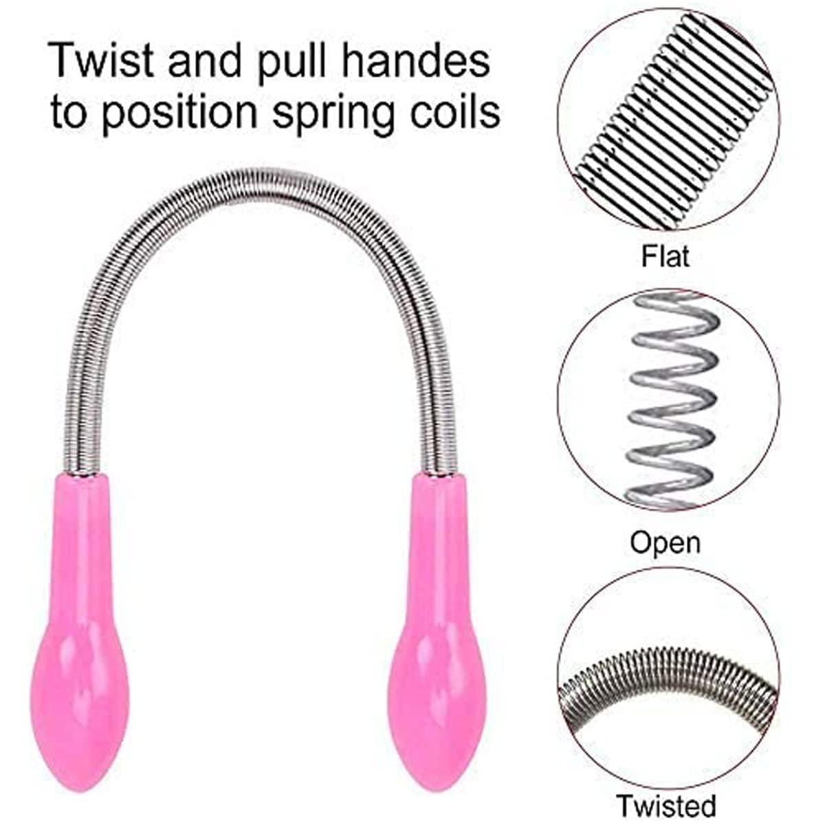 BOTIST BOTIST Hair Removing Spring - Facial Hair Removal Spring Epilator Face Threading Natural Beauty Tool Stick for Upper Lip Cheek Chin Moustache Sideburns Neck Unwanted Hair Remover Tools