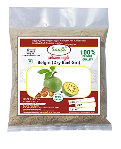 SAARA SAARA Vilvam Palam Powder,Belgiri fruit,Bael Fruit,Aegle marmelos, Bilva fruit, Kuvalam powde, Helps to Control Cholesterol,150g(Pack of 1 X100g, Pack of 1 X 50g)