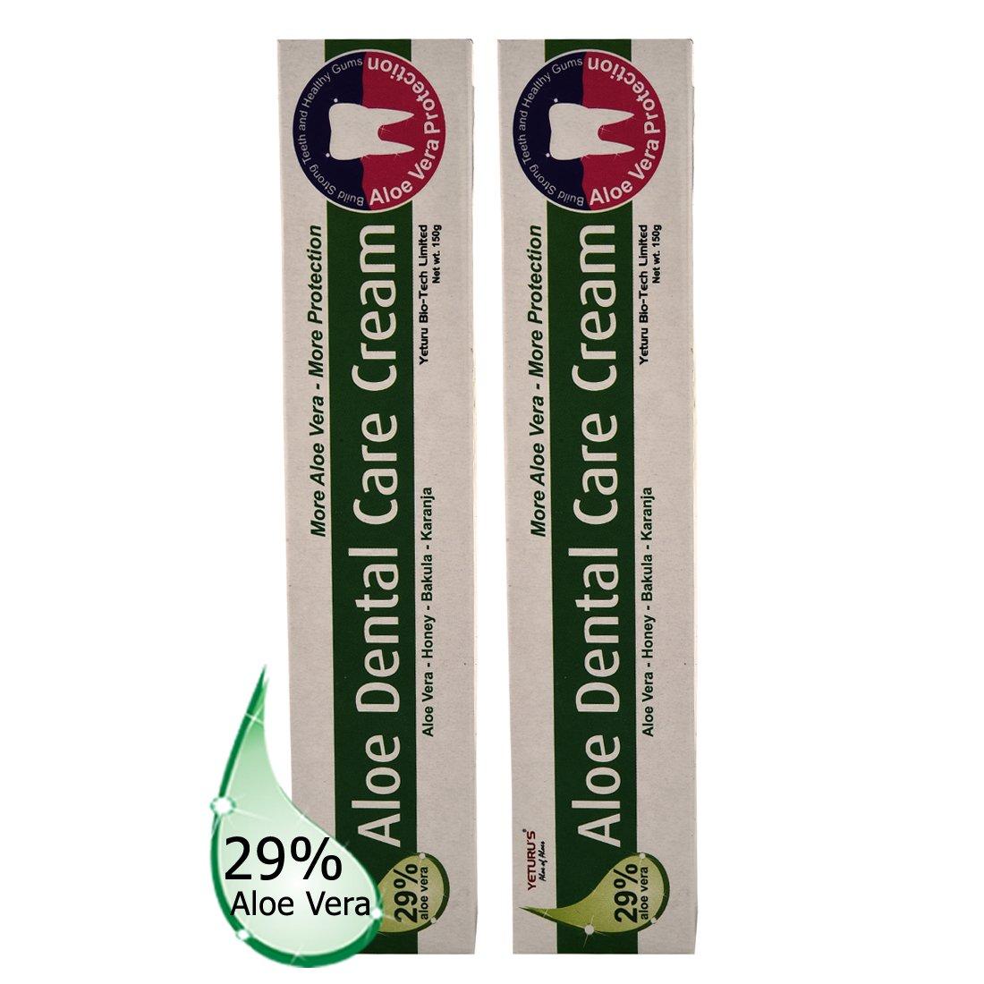 Yeturu's Yeturu\'s Aloe Dental Care Cream (Aloe Vera 29%) -150gms (pack of 2nos)