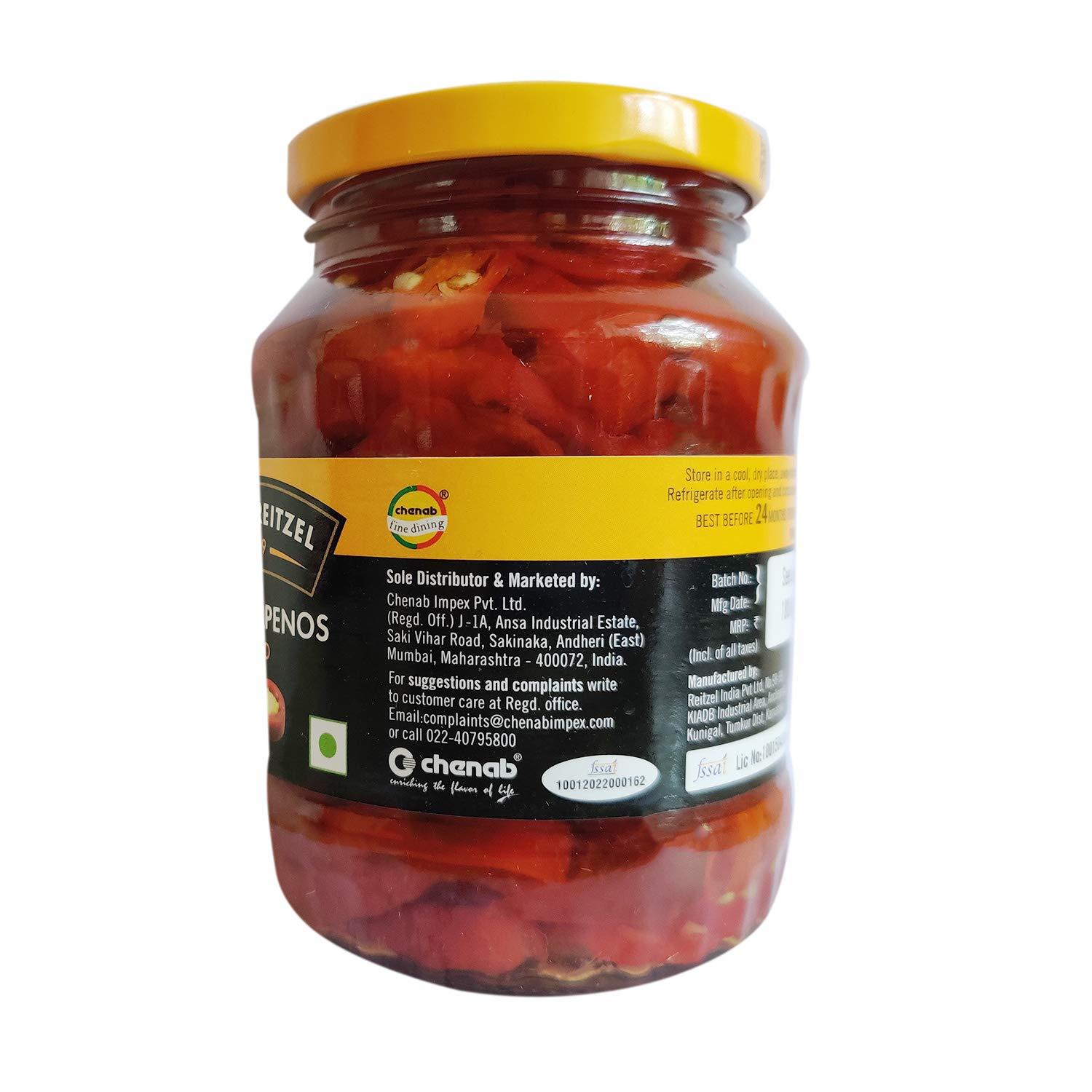 Hugoreitzel Hugo Reitzel Sliced Red Jalapeno, 340g | Pack of 2