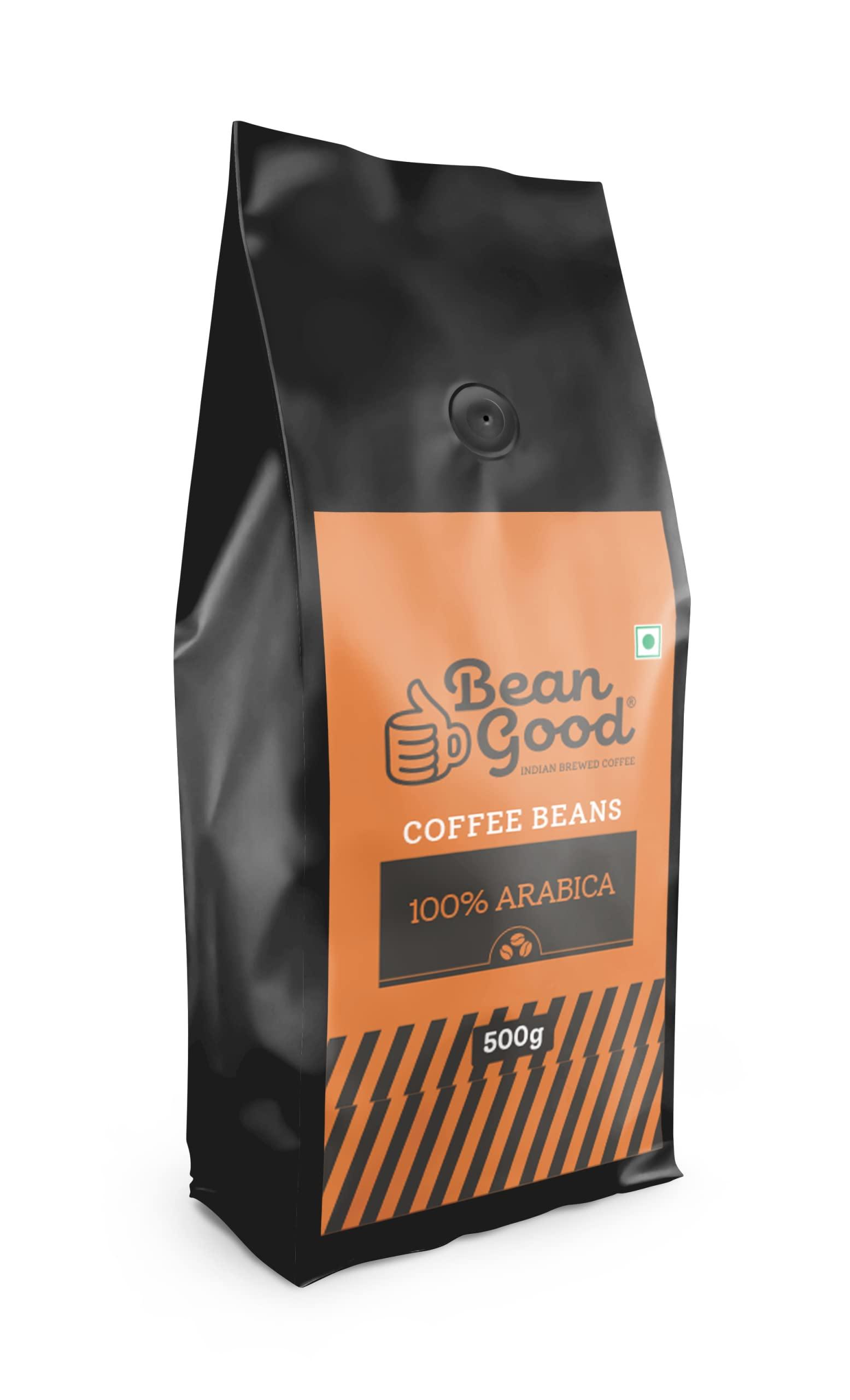 Bean Good Bean Good Indian Brewed Coffee Beans 500g - Freshly Roasted Beans from Chikmagalur - 100% Pure Arabica Beans