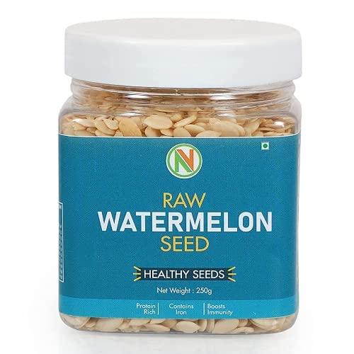 Nature Vit NatureVit Watermelon Kernel Seeds, 250g (Jar Pack) | Watermelon Seeds without Skin | Tarbooj Magaz | Specially for Making Gravies in Indian Curries |