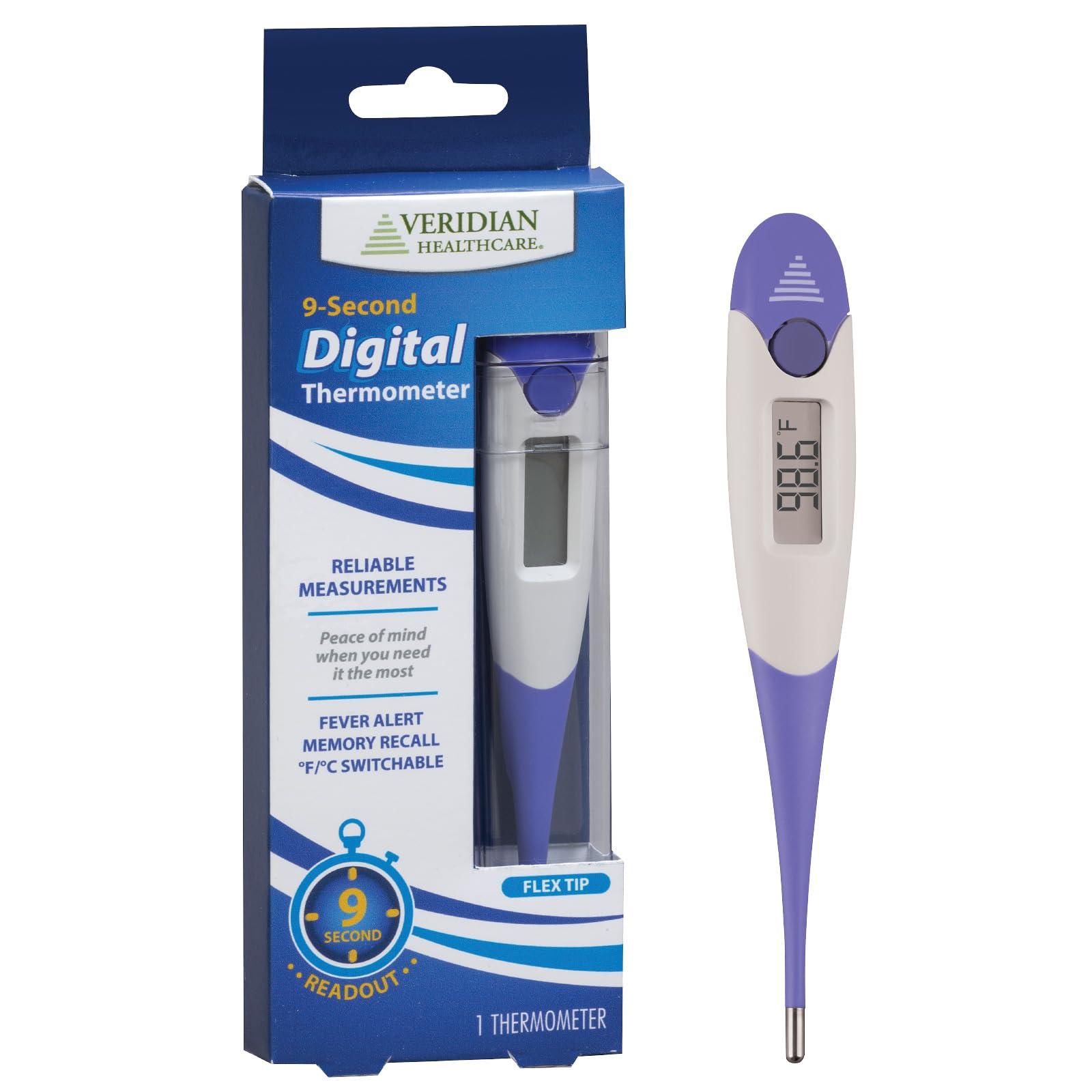 Veridian Healthcare Veridian 08-359 9-second Flex Tip Digital Thermometer