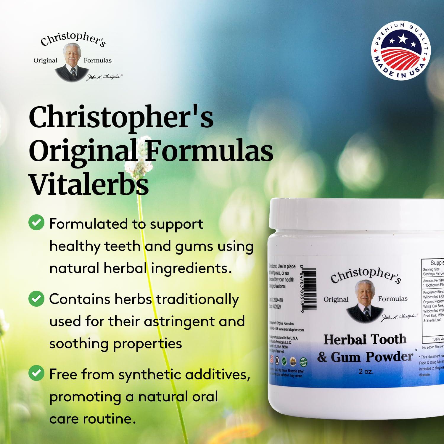 Christopher\'s Original Formulas Christopher\'s Original Formulas, Herbal Tooth & Gum Powder, 2 oz
