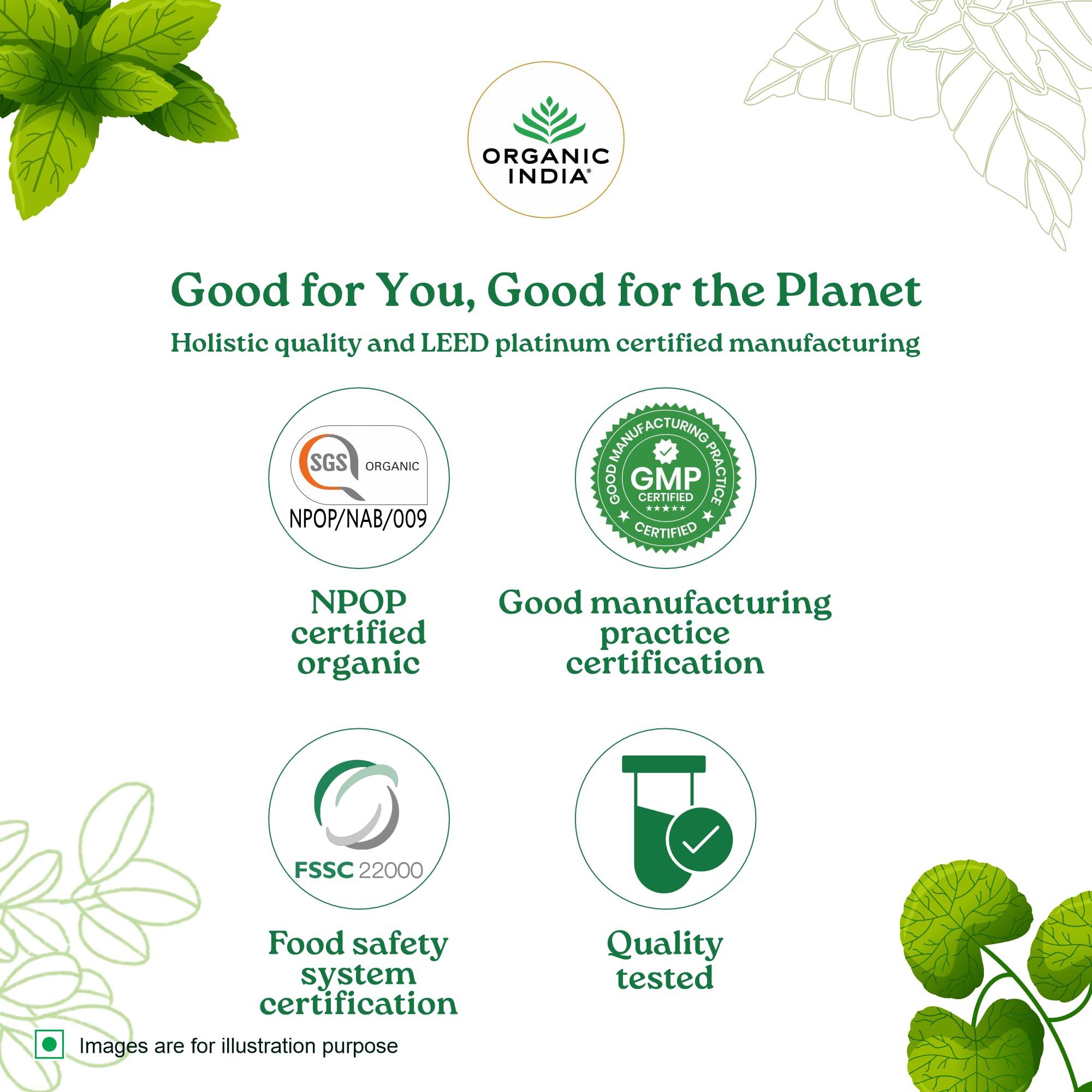 Organic India_ARIPL Organic India Tulsi Green Tea Ashwagandha - 25 Tea Bag (Pack of 1)