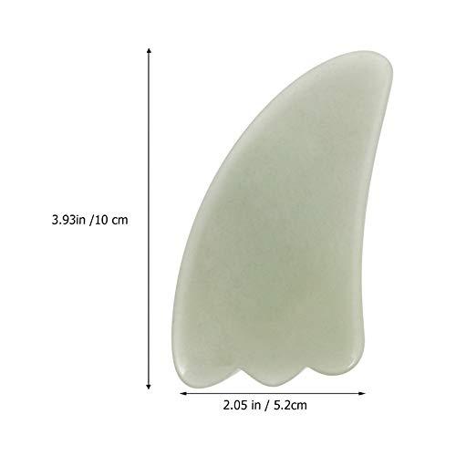 Artibetter ARTIBETTER Jade Face Massage Quartz Guasha Face Massage Tool Anti- aging Beauty Therapy for Skin Rejuvenation Face Scraping Tool for Women Green