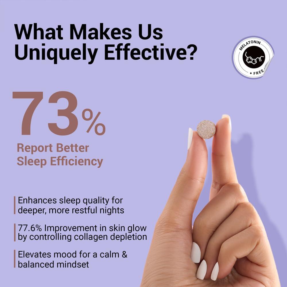 Sereko Sereko Calming Candy Tabs Supplements, Improve Quality Sleep, Reduce Stress Levels, Mood Swings & Enhance Overall Skin Health for Women & Men | Non - Addictive 10 Tablets