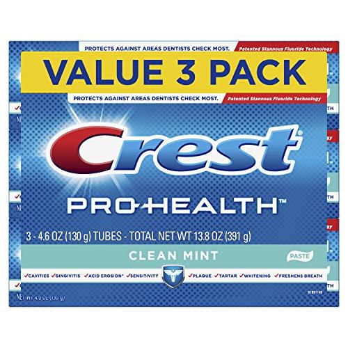 Crest Crest Pro-Health Smooth Formula Toothpaste, Clean Mint, 4.6 Oz, 3 Count
