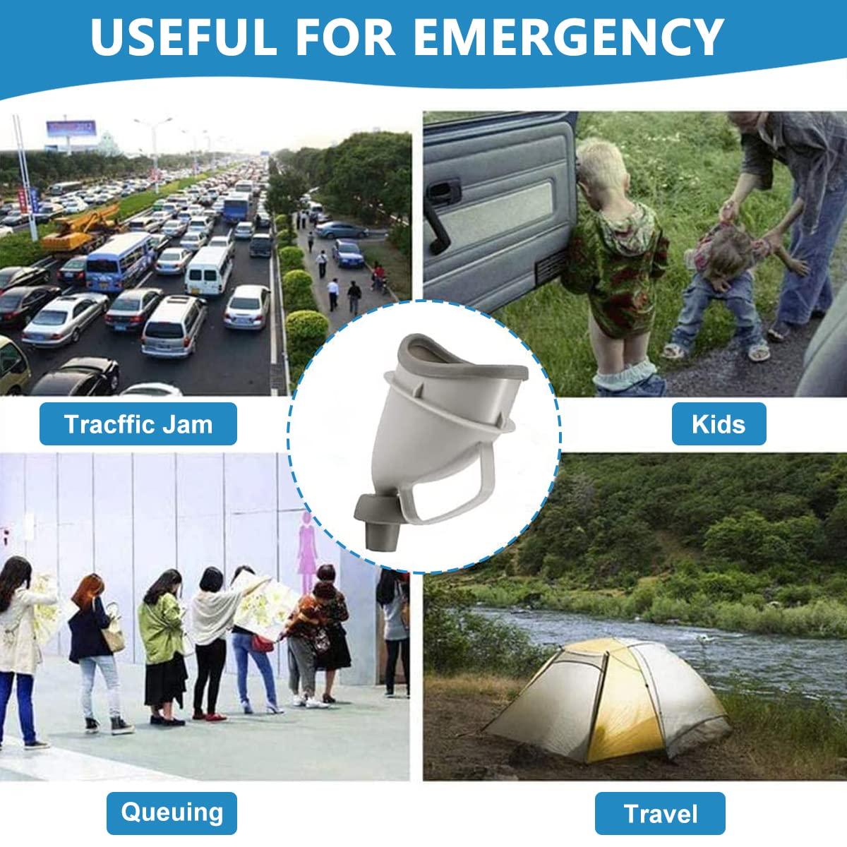 HANNEA HANNEA 4pcs Urine Bags for Men Women, 700ml Outdoor Emergency Car Urinal Pee Bag, Gel Vomit Bag for Travel Traffic Jam Children Patient Pregnant