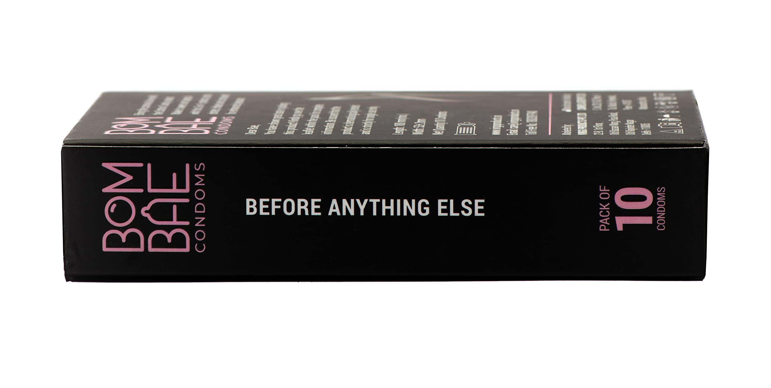 BOMBAE BOMBAE condoms Cotton Candy 3 in 1, Pack of 4 condoms for men family pack flavour Combo Pack of 4 (10 pieces per pack) 40 dotted condom combo pack offer men extra dotted, ribbed