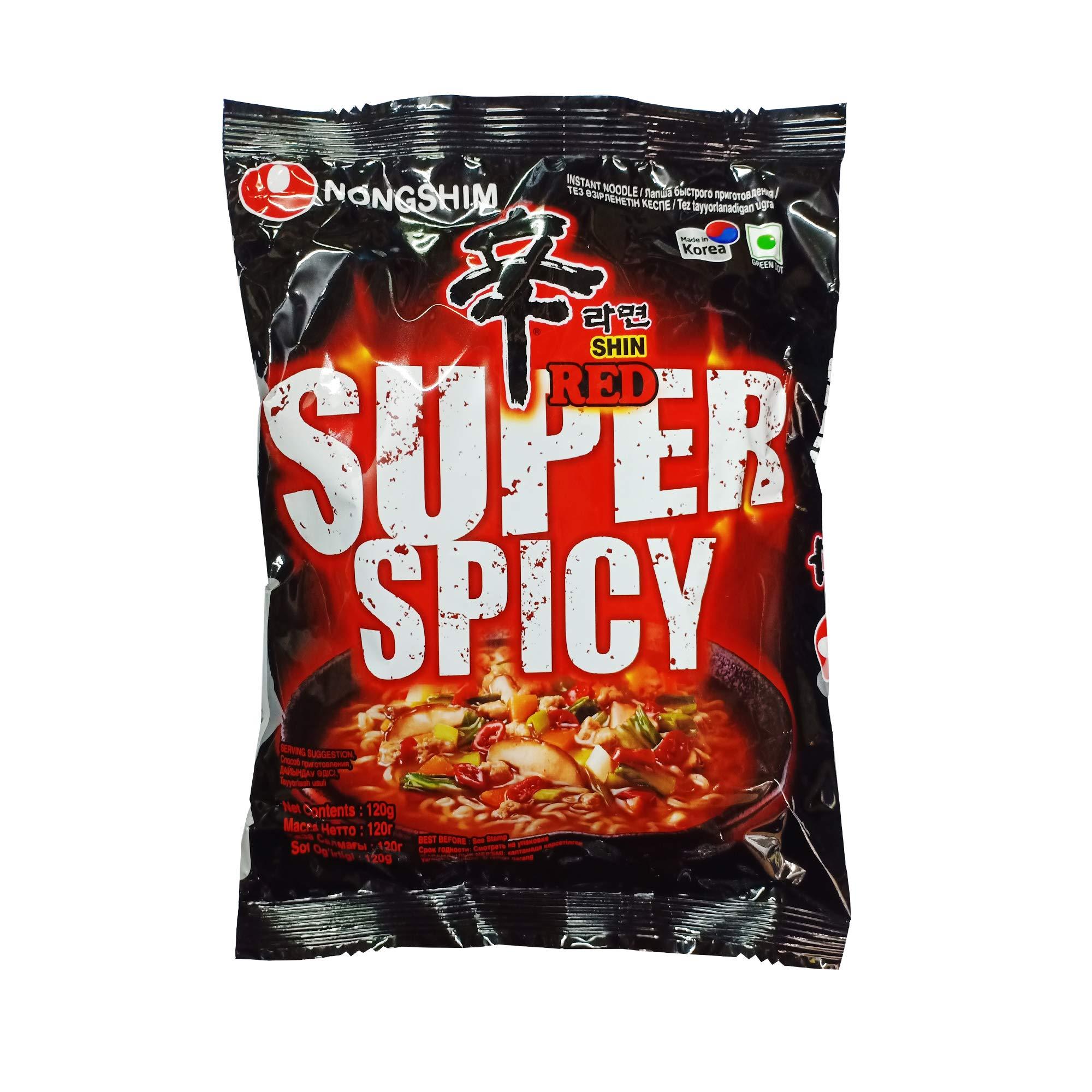 Nongshim Nongshim Shin Red Super Spicy Instant Noodles, 4.23 oz  120 g, 2 Pack