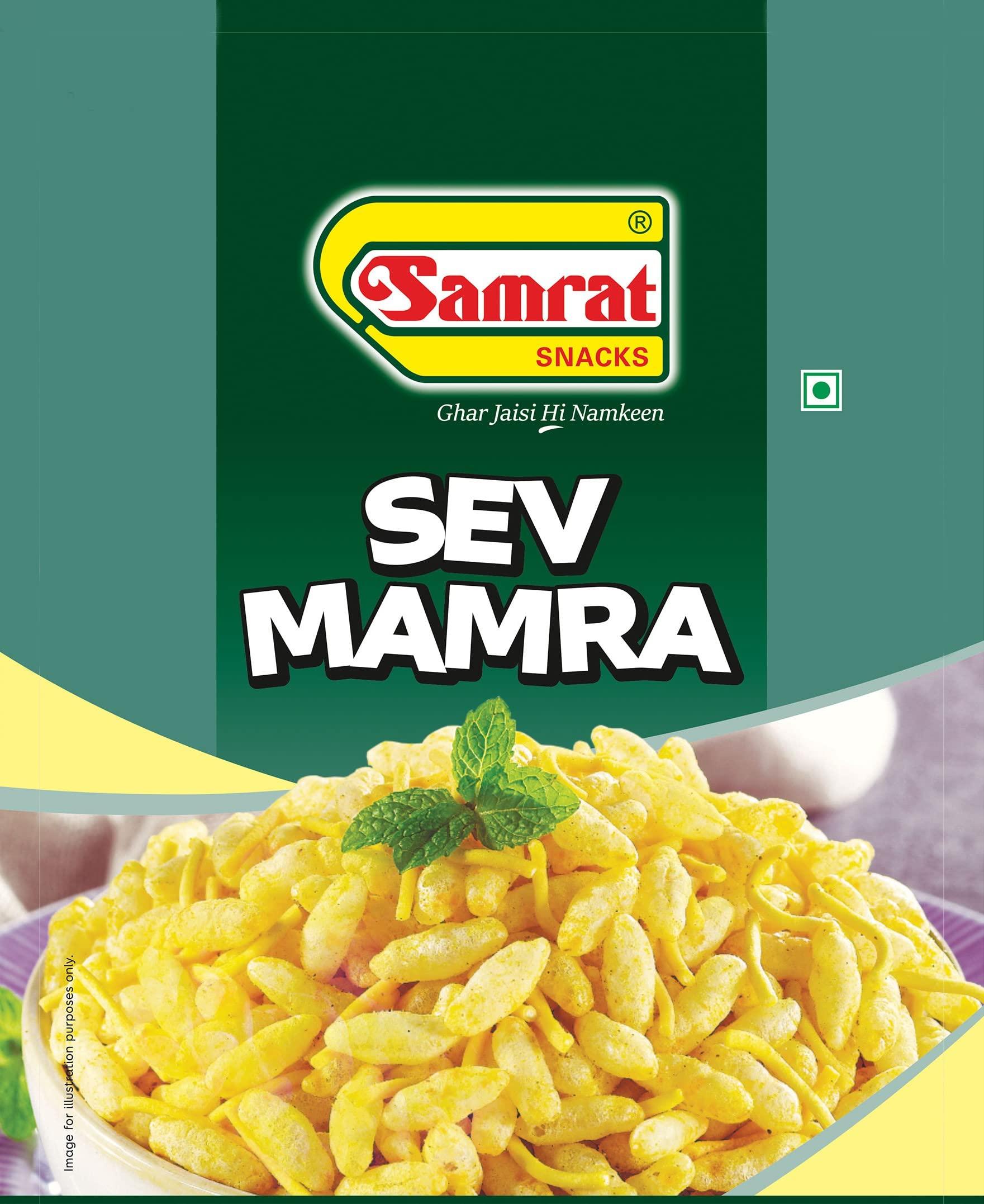 SAMRAT SAMRAT| SEV MAMRA| Puffed Rice Mixed with Tidbits | Ghar Jaisi Hi Namkeen| Healthy Snacks| Every Day Fresh Indian Snacks |Traditional Indian Snacks|500g|
