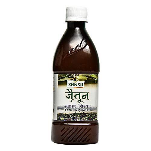 SANSU SANSU Olive Cider Vinegar Premium (Jaitun Ka Sirka) 500ml (Olive vinegar 500ml+ Gond Siyah 100g)